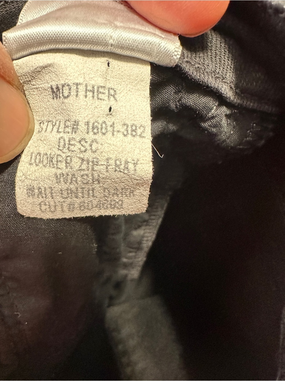MOTHER Looker Zip Fray grey black skinny jean with ankle zippers NWT - Picture 8 of 10